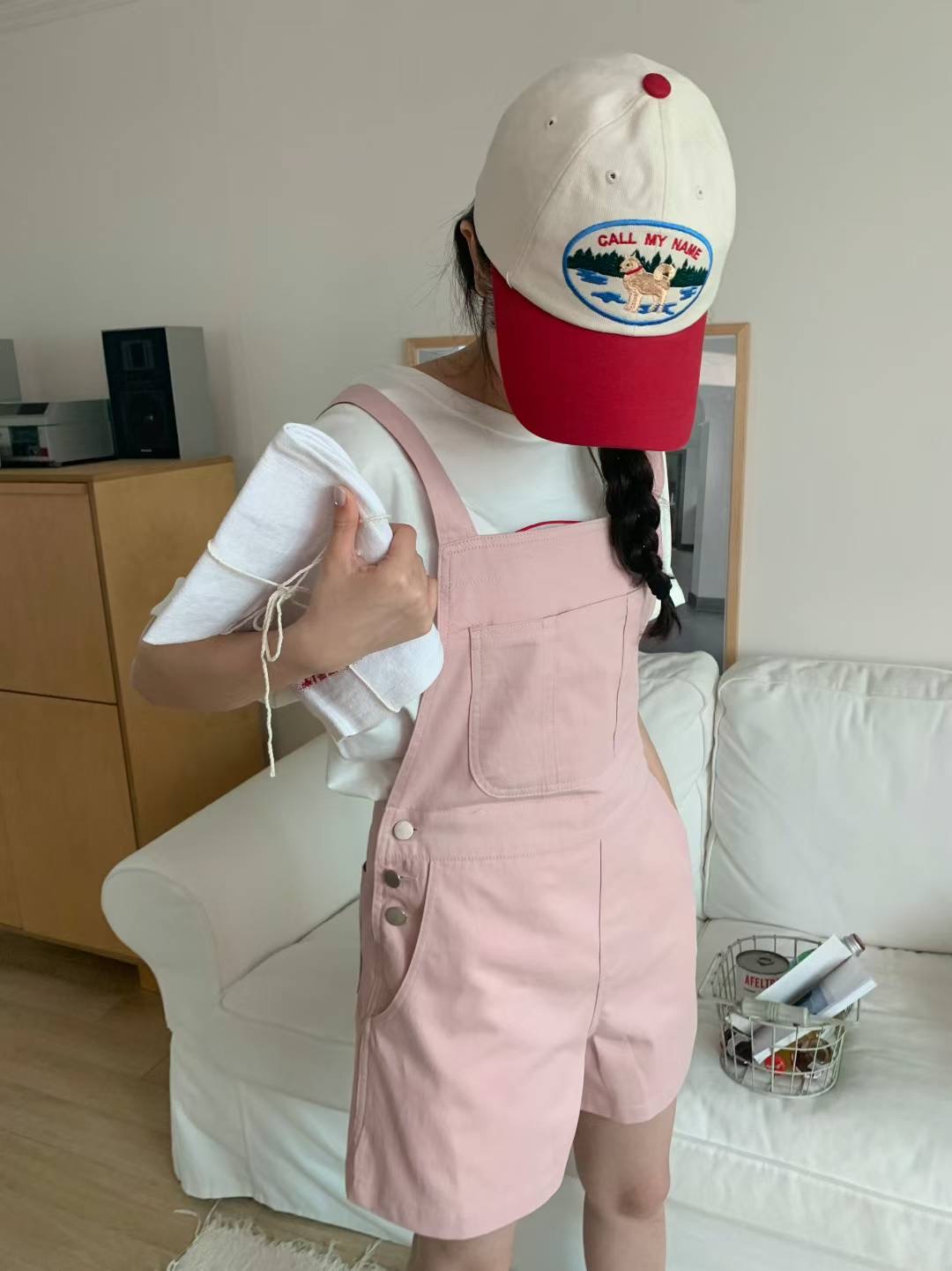 CALLMYNAME東大門㊣代購女士新款時尚休閑25春夏熱賣背帶褲Call my name背帶褲