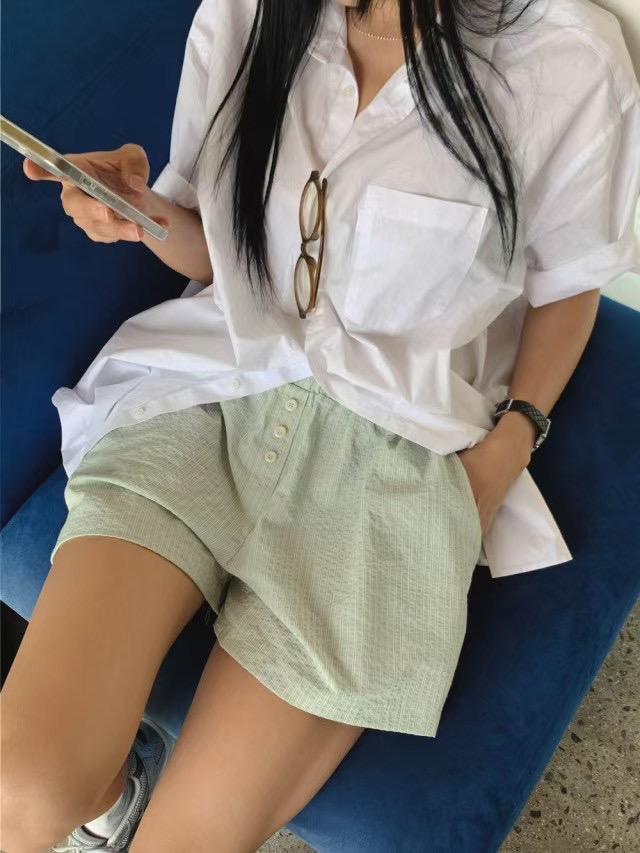 BIRTHDAY-OT東大門㊣實拍女裝新品熱賣人氣時尚25春夏短褲條紋BIRTHDAY-OT短褲