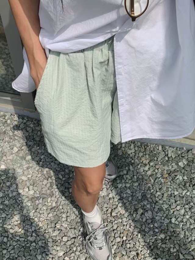 BIRTHDAY-OT東大門㊣實拍女裝新品熱賣人氣時尚25春夏短褲條紋BIRTHDAY-OT短褲