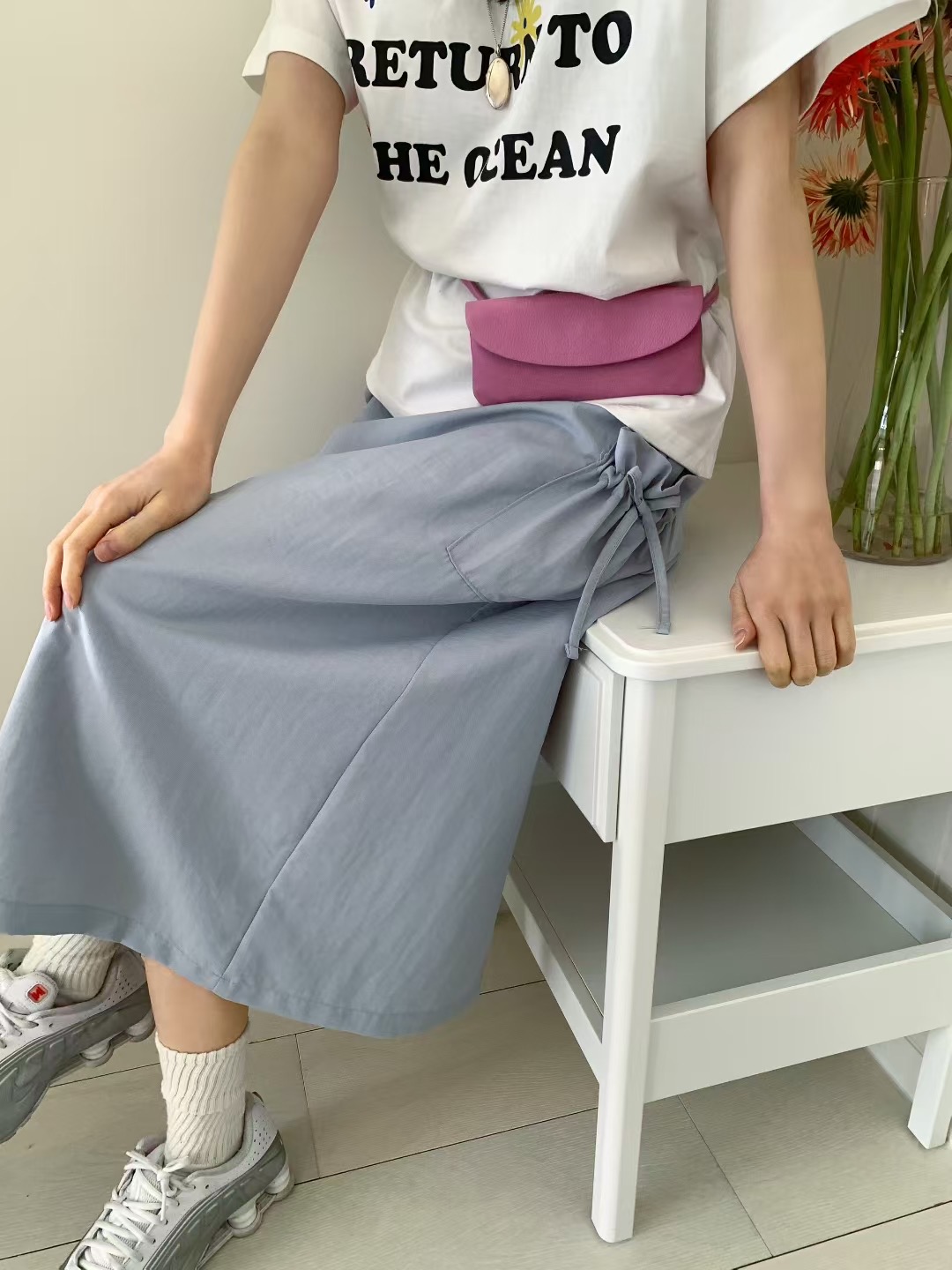 CALLMYNAME東大門㊣代購女士新品25春夏職業真品休閑時尚長裙Call my name長裙圖色2