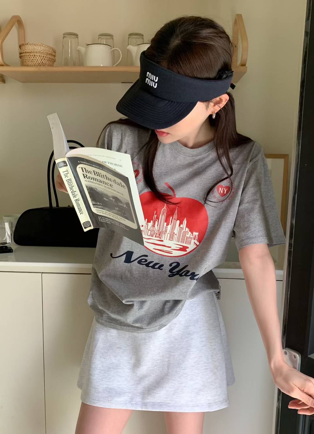 CALLMYNAME東大門㊣實拍女裝新品推薦25春夏休閑真品人氣T恤Call my nameT恤圖色2
