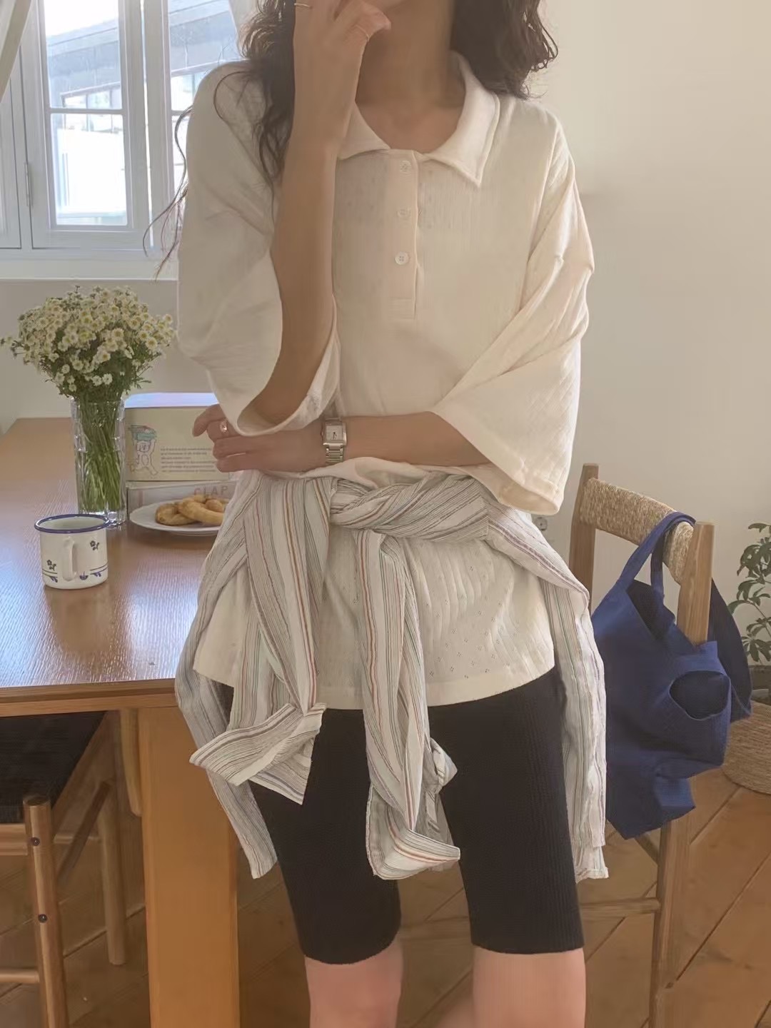 BEAGLE韓國直郵㊣女士新款職業推薦休閑25春夏真品T恤含腰包BEAGLET恤圖色2