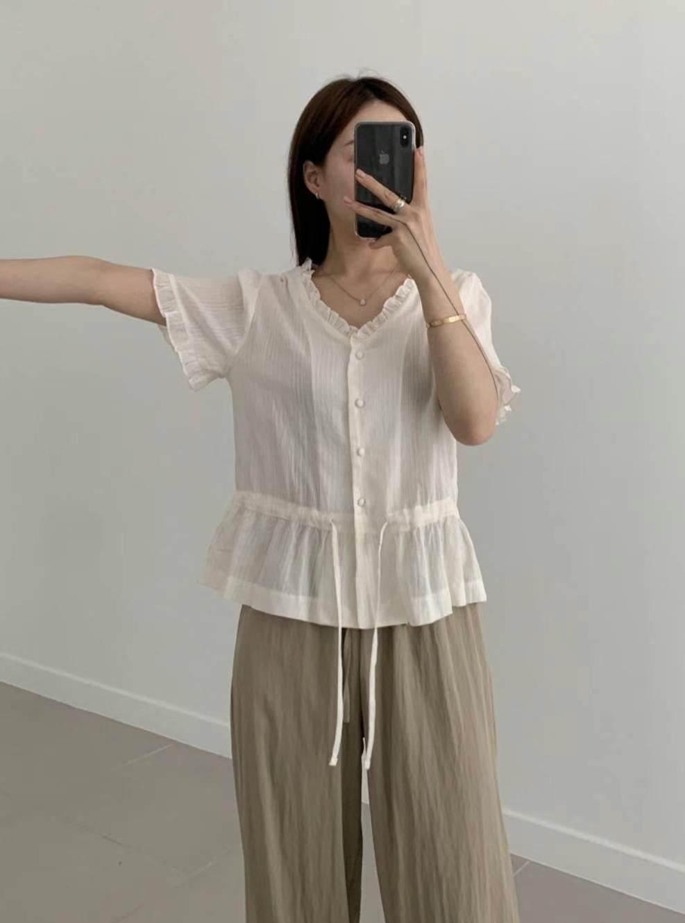 SECOND DRESS-세컨드레스-OT東大門㊣實拍女裝新品休閑襯衫蕾絲衫SECOND DRESS襯衫/蕾絲衫