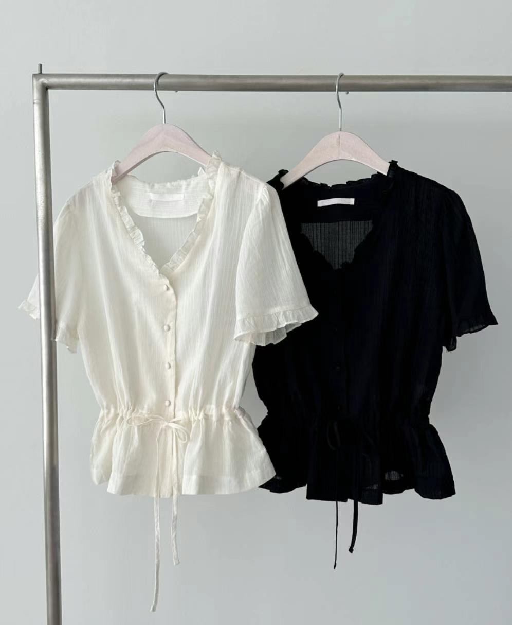 SECOND DRESS-세컨드레스-OT東大門㊣實拍女裝新品休閑襯衫蕾絲衫SECOND DRESS襯衫/蕾絲衫