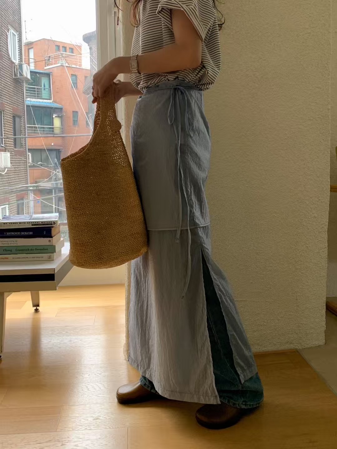 BEAGLE韓國代購㊣女士新品25春夏人氣熱賣真品時尚休閑長裙BEAGLE長裙