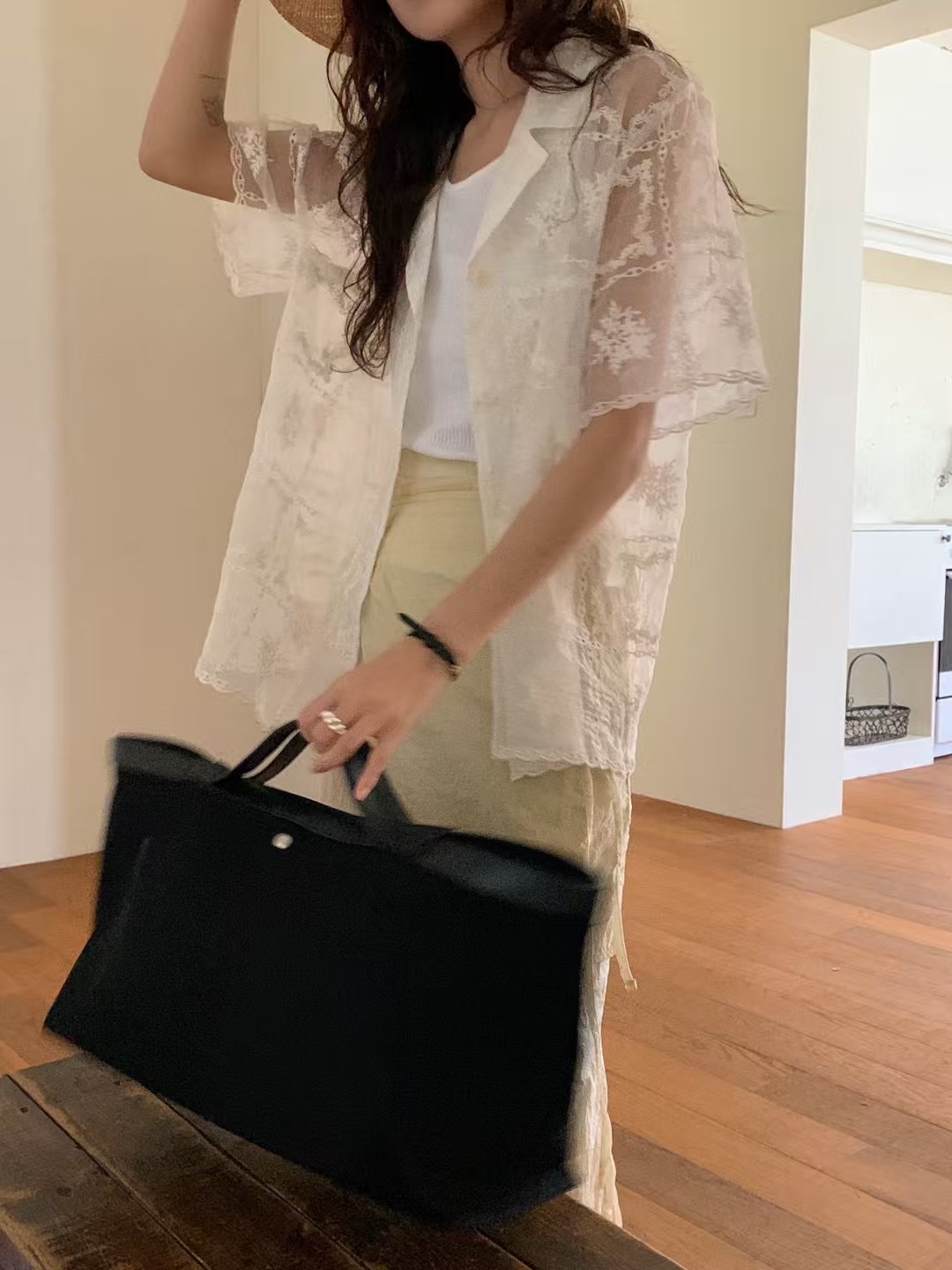BEAGLE東大門㊣實拍女裝新款休閑推薦人氣真品職業襯衫蕾絲衫BEAGLE襯衫/蕾絲衫
