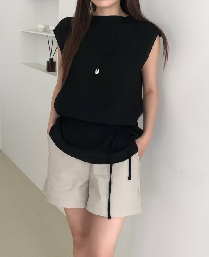 CLOSER東大門㊣代購女裝新品25春夏時尚休閑推薦吊帶背心褶皺CLOSER吊帶/背心圖色2