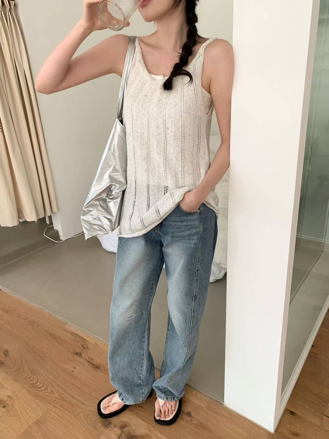 CALLMYNAME東大門㊣代購女裝新品熱賣真品吊帶背心不含內搭Call my name吊帶/背心圖色2
