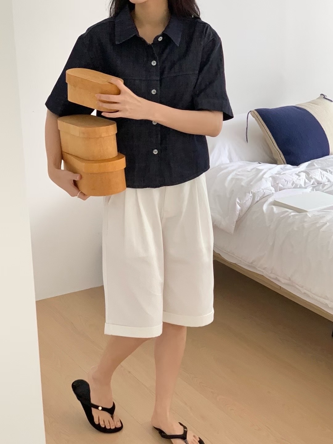 SELECT東大門㊣直郵女裝新品時尚25春夏人氣休閑襯衫蕾絲衫E.L.E/ASHER襯衫/蕾絲衫