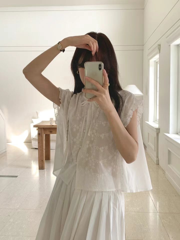 SECOND DRESS-세컨드레스-OT韓國直郵㊣女裝新品推薦襯衫蕾絲衫SECOND DRESS襯衫/蕾絲衫