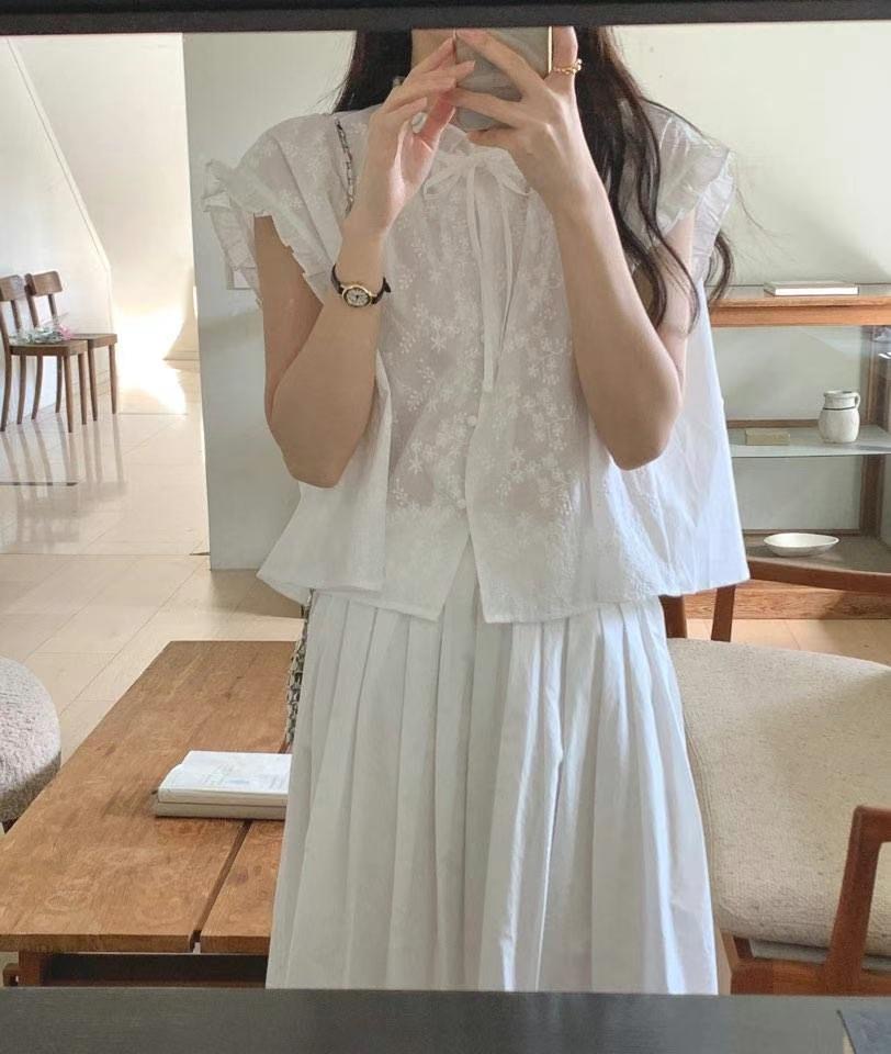 SECOND DRESS-세컨드레스-OT韓國直郵㊣女裝新品推薦襯衫蕾絲衫SECOND DRESS襯衫/蕾絲衫