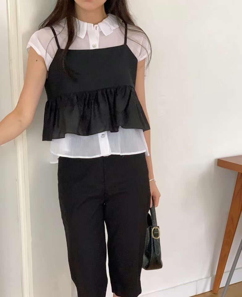SECOND DRESS-세컨드레스-OT韓國直郵㊣女裝新款熱賣吊帶背心不含內搭SECOND DRESS吊帶/背心圖色2