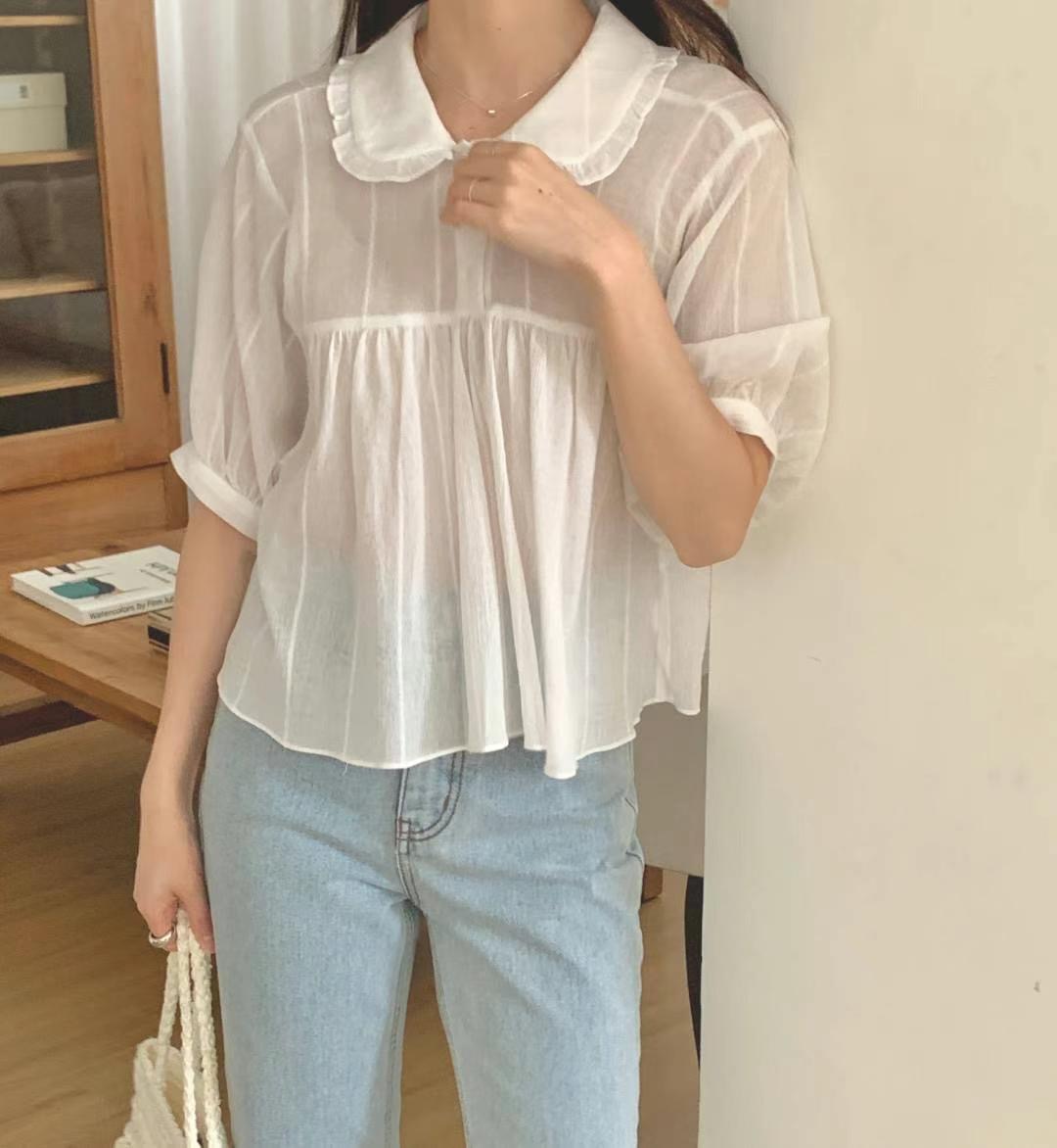 SECOND DRESS-세컨드레스-OT韓國代購㊣女士新款真品襯衫蕾絲衫SECOND DRESS襯衫/蕾絲衫圖色2