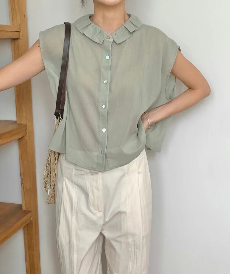 SECOND DRESS-세컨드레스-OT東大門㊣實拍女士新款人氣襯衫蕾絲衫SECOND DRESS襯衫/蕾絲衫圖色2