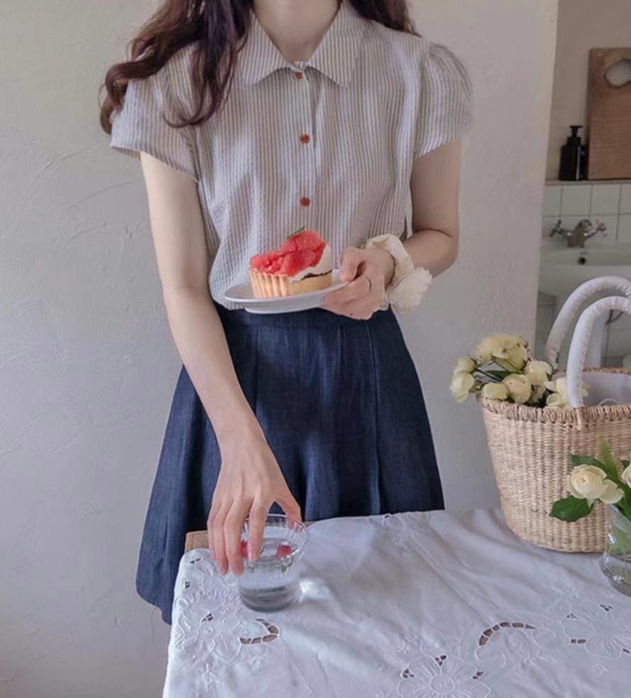 SECOND DRESS-세컨드레스-OT韓國直郵㊣女裝新品人氣襯衫蕾絲衫SECOND DRESS襯衫/蕾絲衫