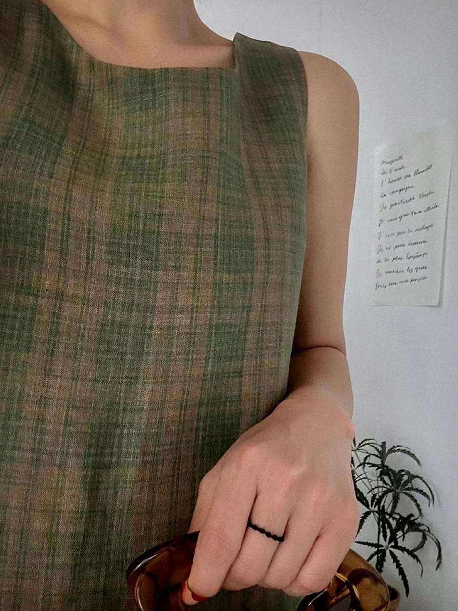 ANDYWARHOL韓國直郵㊣女裝新品25春夏熱賣人氣職業連衣裙亞麻ANDYWARHOL連衣裙