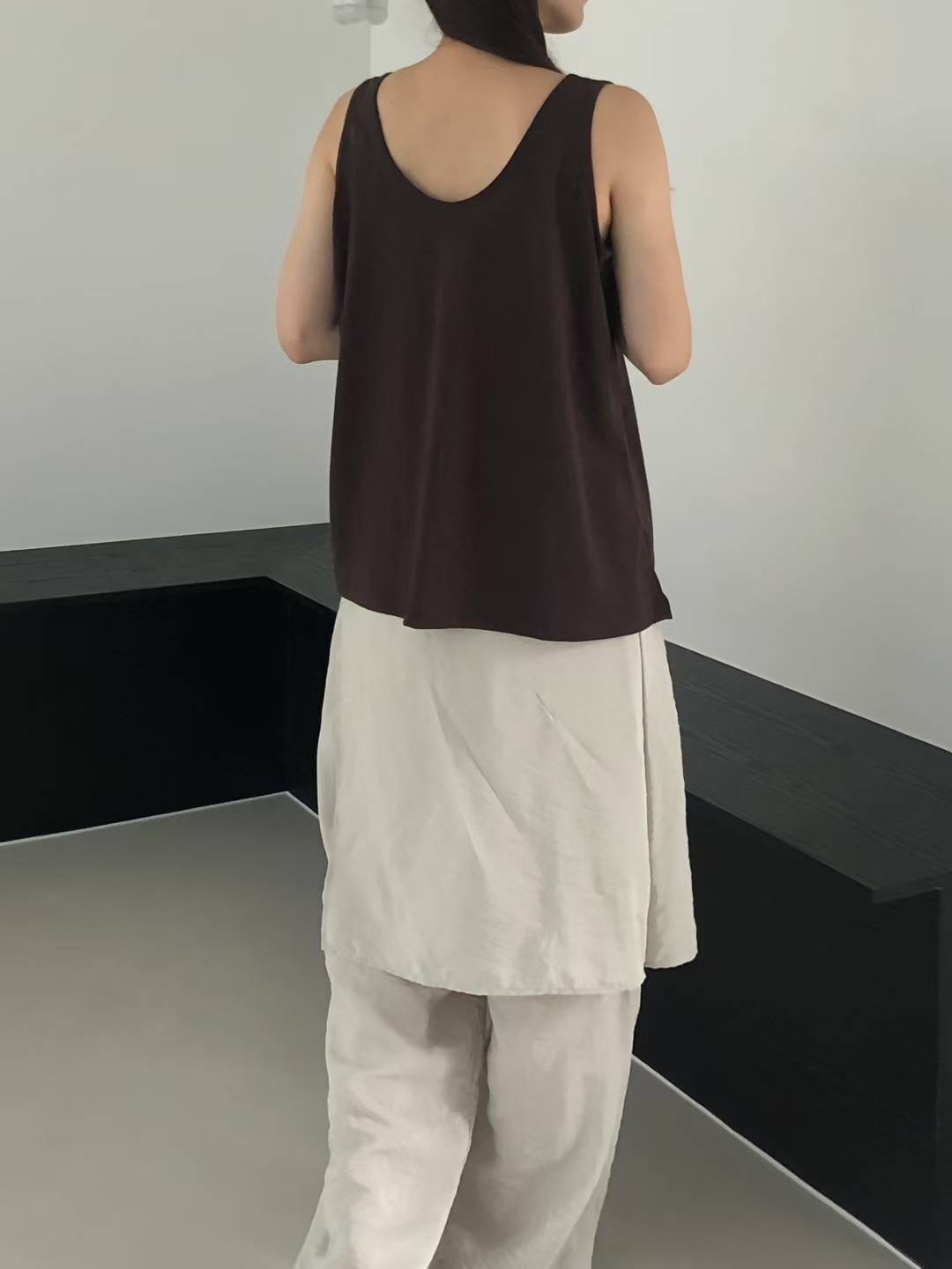 CLOSER韓國直郵㊣女士新款推薦時尚真品熱賣25春夏吊帶背心亞麻CLOSER吊帶/背心