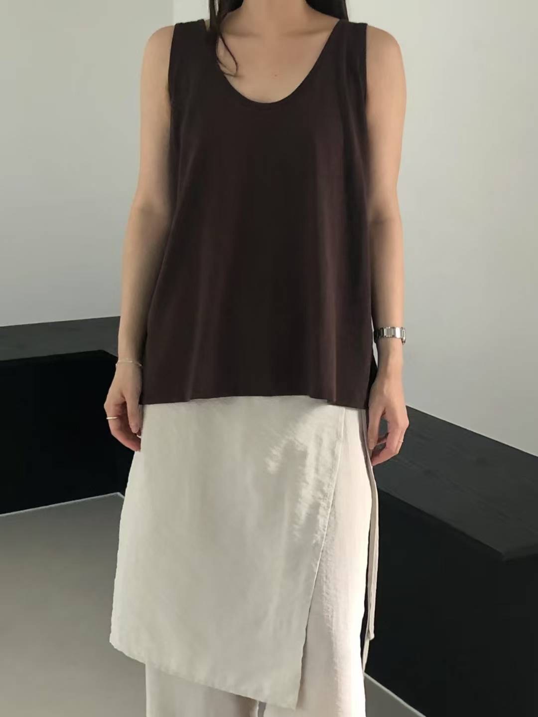 CLOSER韓國直郵㊣女士新款推薦時尚真品熱賣25春夏吊帶背心亞麻CLOSER吊帶/背心圖色2
