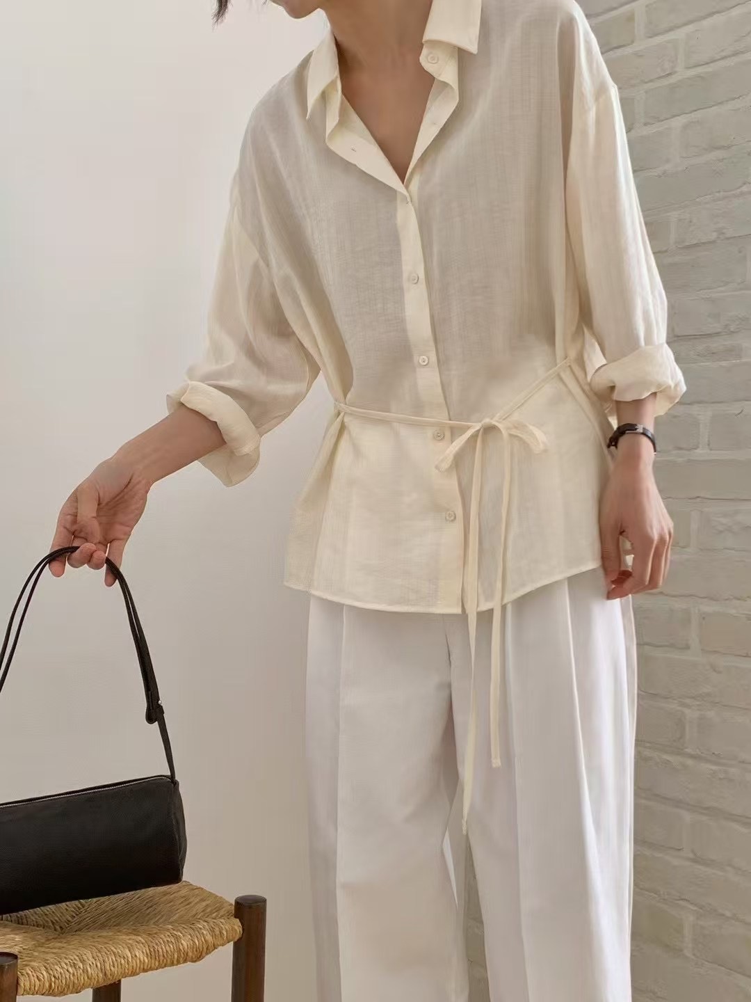 TAG東大門㊣直郵女士新款職業人氣25春夏真品推薦襯衫蕾絲衫TAG襯衫/蕾絲衫