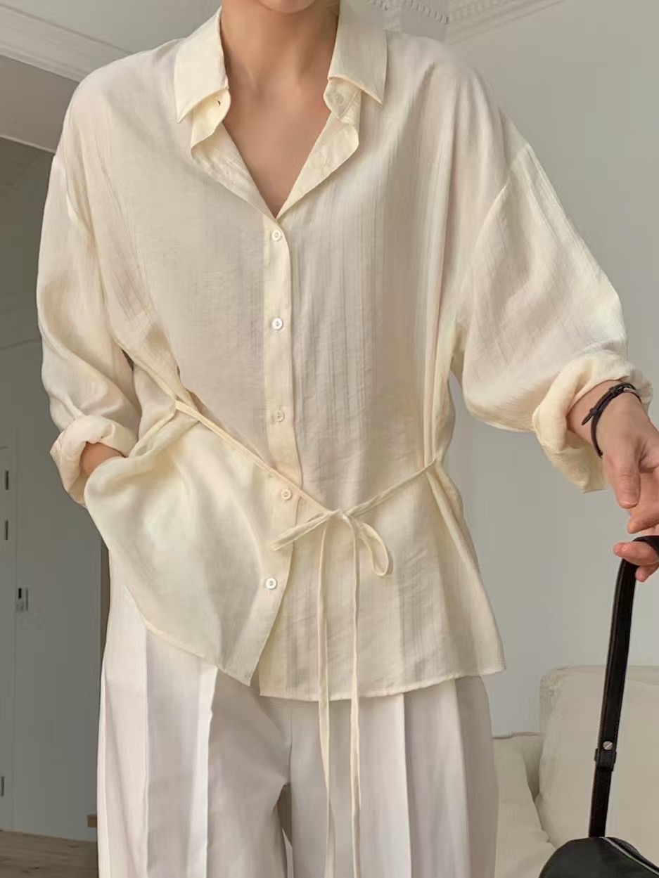 TAG東大門㊣直郵女士新款職業人氣25春夏真品推薦襯衫蕾絲衫TAG襯衫/蕾絲衫