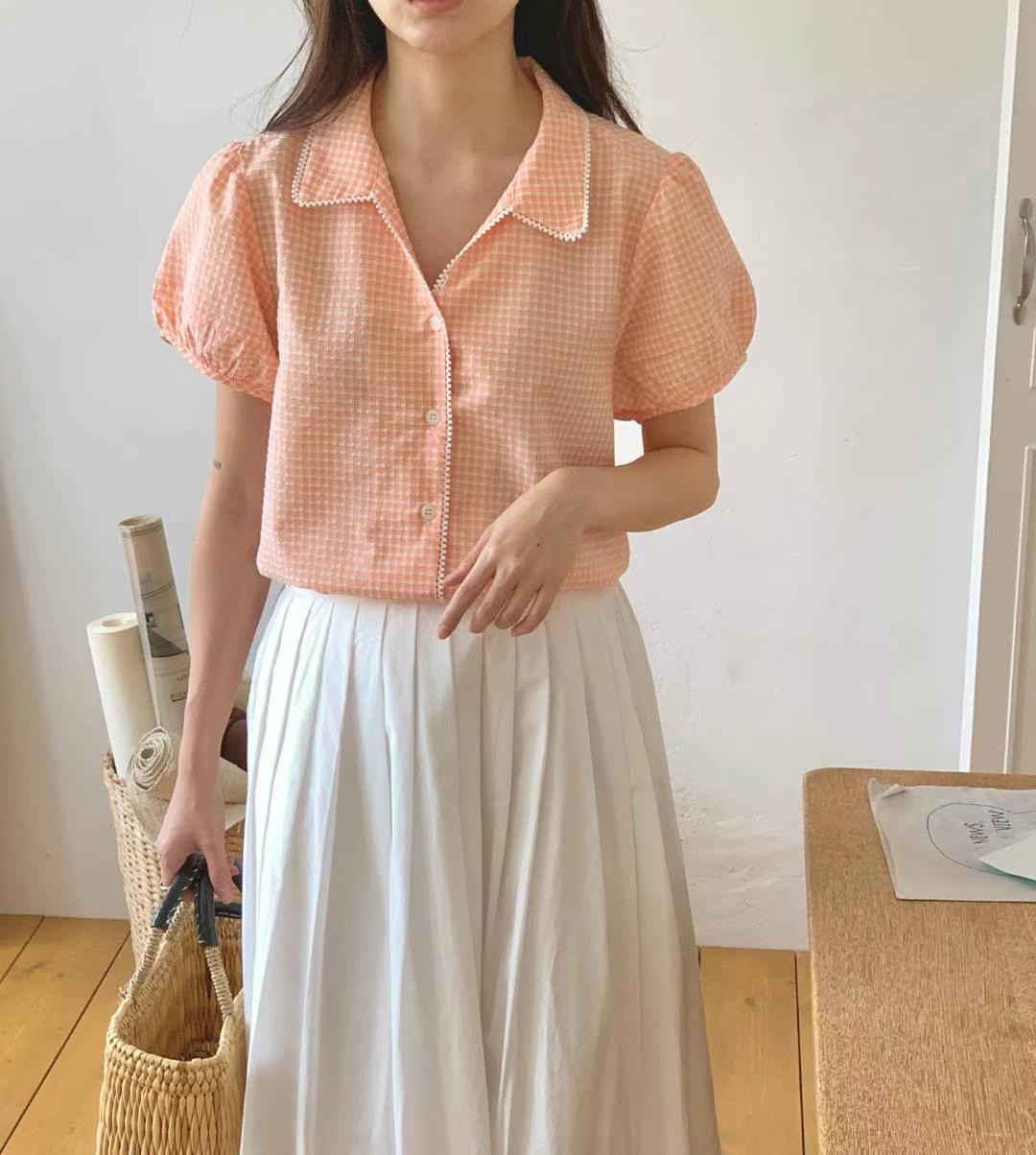SECOND DRESS-세컨드레스-OT東大門㊣代購女裝新款熱賣襯衫蕾絲衫SECOND DRESS襯衫/蕾絲衫圖色2