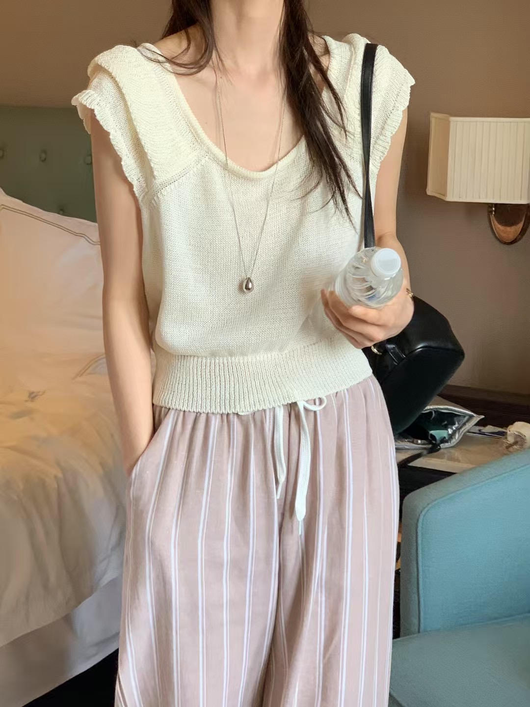 ALL OVER東大門㊣實拍女士新款熱賣25春夏時尚真品推薦針織衫ALL OVER針織衫