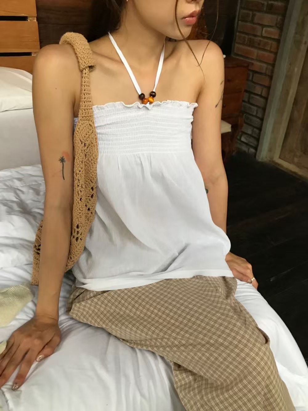 MANNISH東大門㊣代購女裝新品25春夏熱賣推薦休閑時尚吊帶背心LOVINE吊帶/背心圖色2