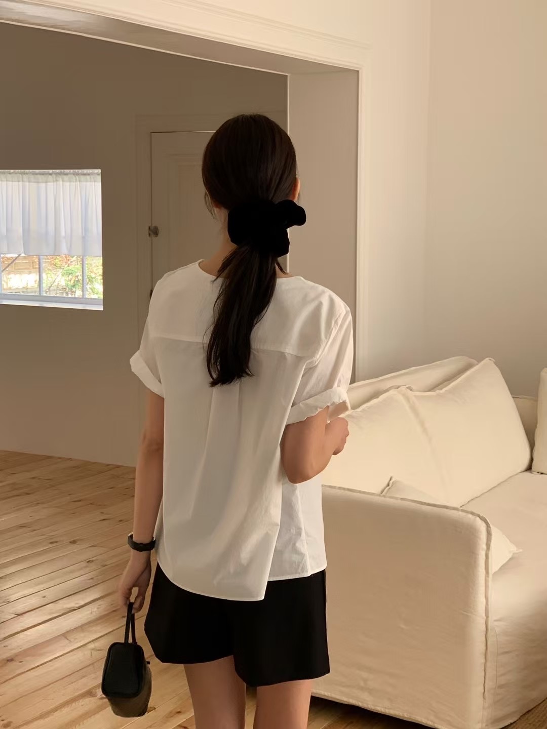 BERN東大門㊣實拍女裝新款職業25春夏時尚推薦休閑襯衫蕾絲衫BERN襯衫/蕾絲衫