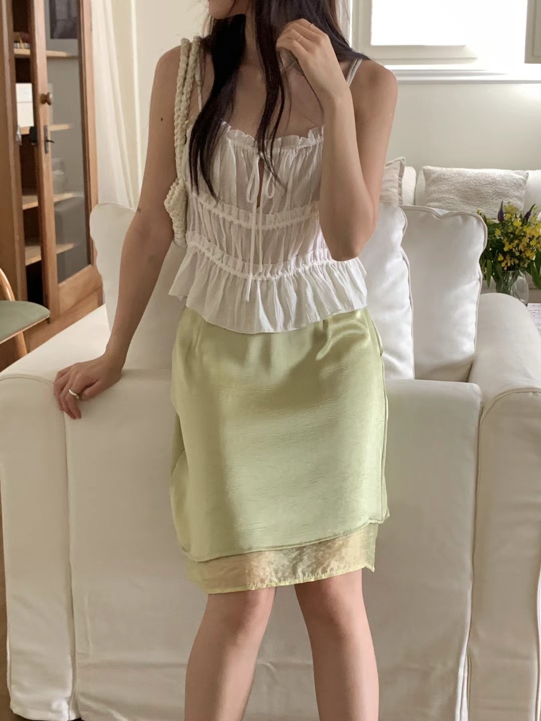 WANDERLUST韓國代購㊣女士新品推薦25春夏職業半身裙中短裙WANDERLUST半身裙/中短裙
