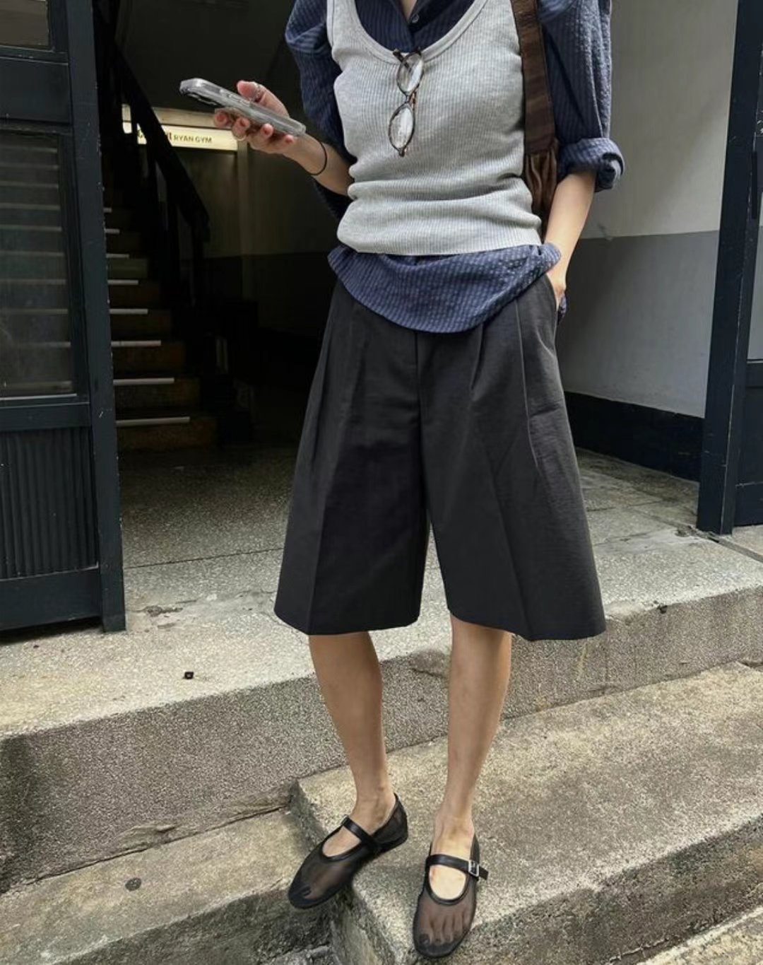 ROOMING-룸잉-T東大門㊣直郵女裝新款職業真品25春夏短褲ROOMING短褲圖色2
