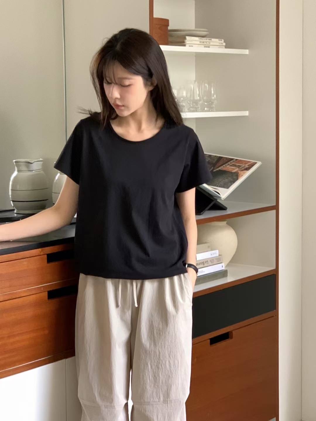BERN韓國直郵㊣女士新款真品熱賣休閑職業時尚人氣推薦25春夏T恤BERNT恤圖色5