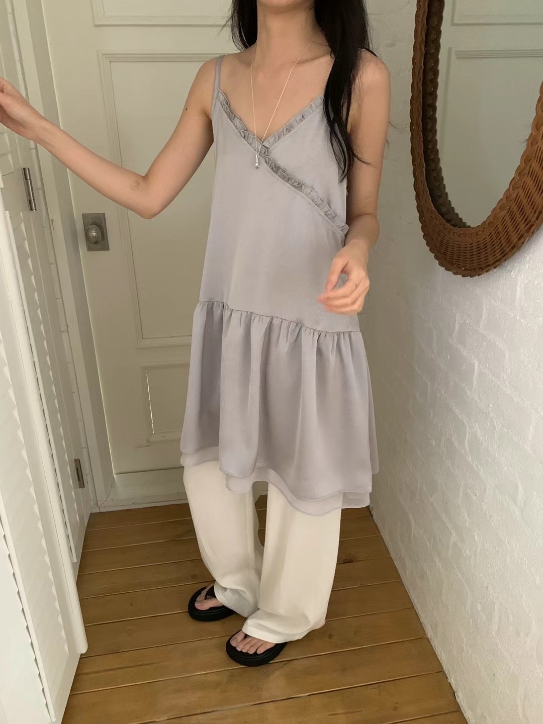 WANDERLUST東大門㊣實拍女士新款推薦時尚職業休閑25春夏連衣裙WANDERLUST連衣裙