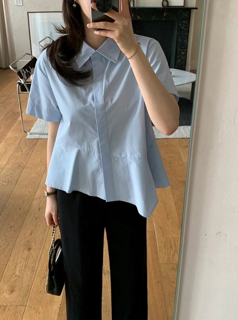 ROOMING-룸잉-T韓國代購㊣女裝新款推薦熱賣職業襯衫蕾絲衫ROOMING襯衫/蕾絲衫圖色2