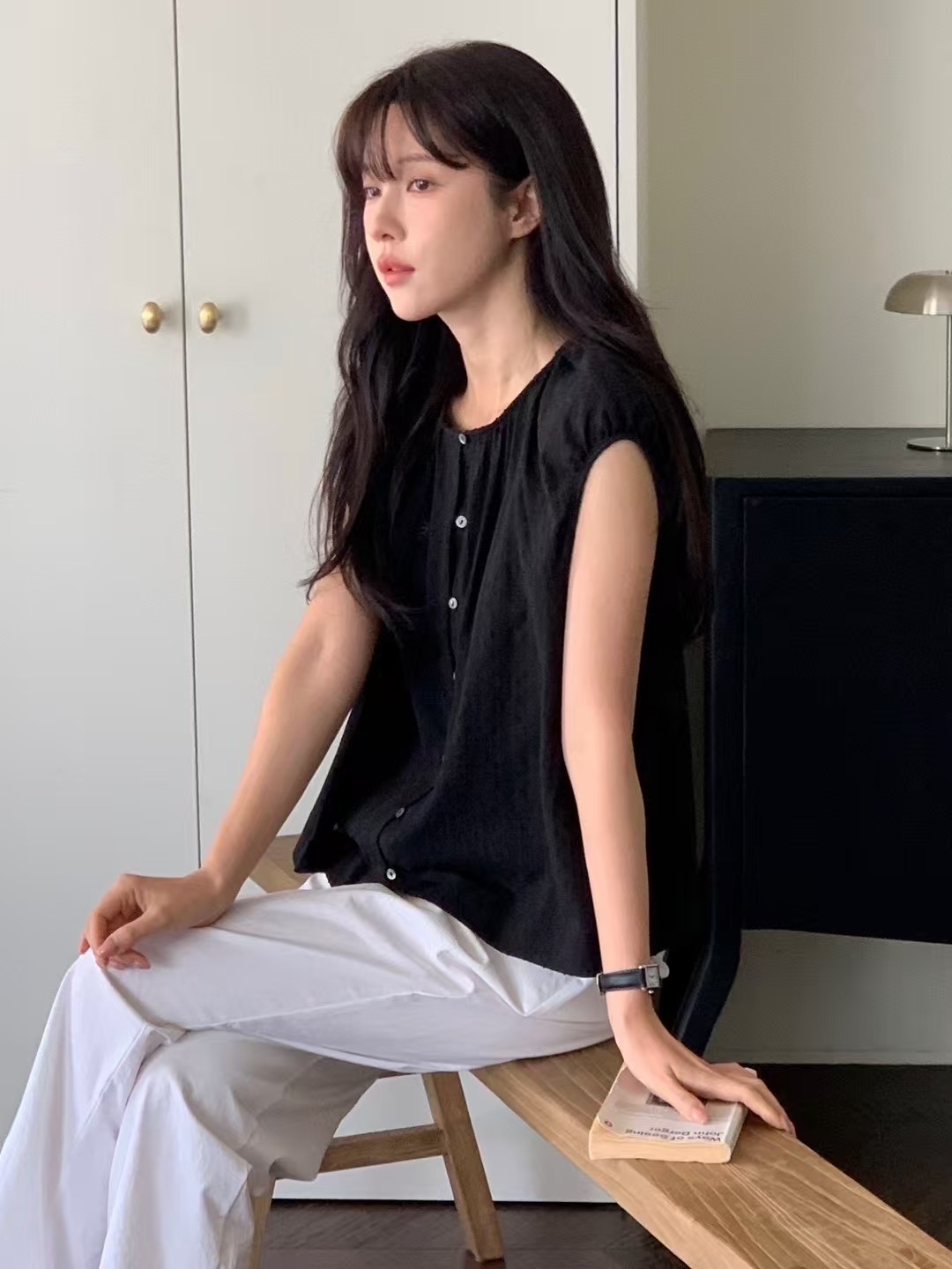 BERN韓國直郵㊣女士新款休閑25春夏時尚推薦熱賣襯衫蕾絲衫BERN襯衫/蕾絲衫