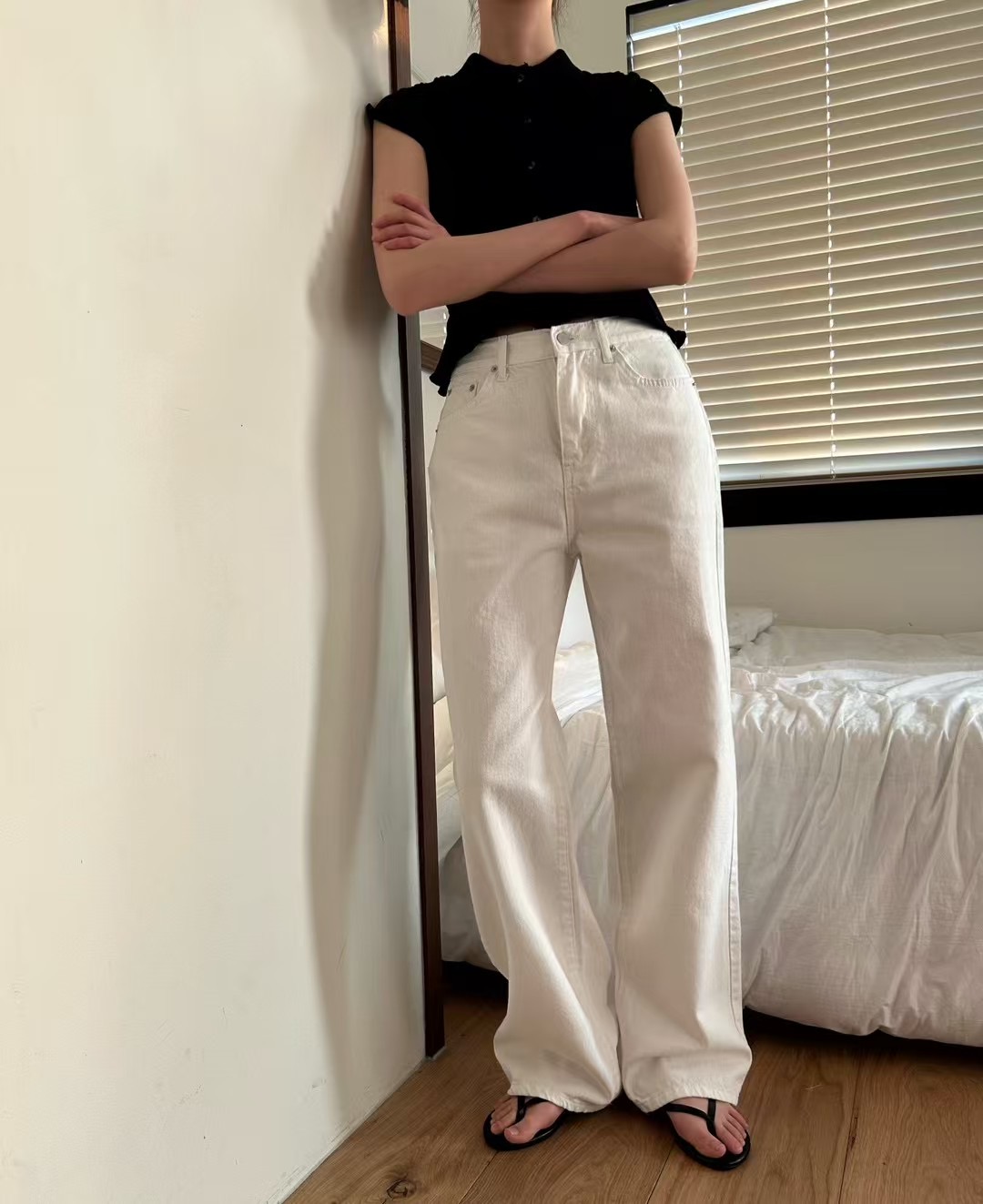 HEY BILLY韓國直郵㊣女裝新品休閑25春夏時尚職業人氣牛仔褲HEY BILLY牛仔褲