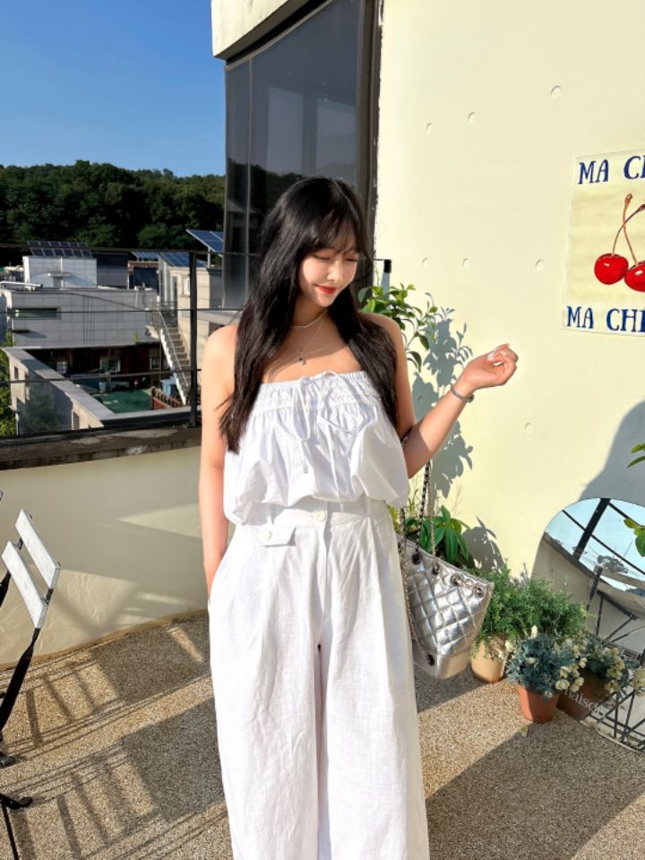 mars韓國代購㊣女裝新款時尚25春夏人氣熱賣推薦職業吊帶背心mars吊帶/背心圖色2