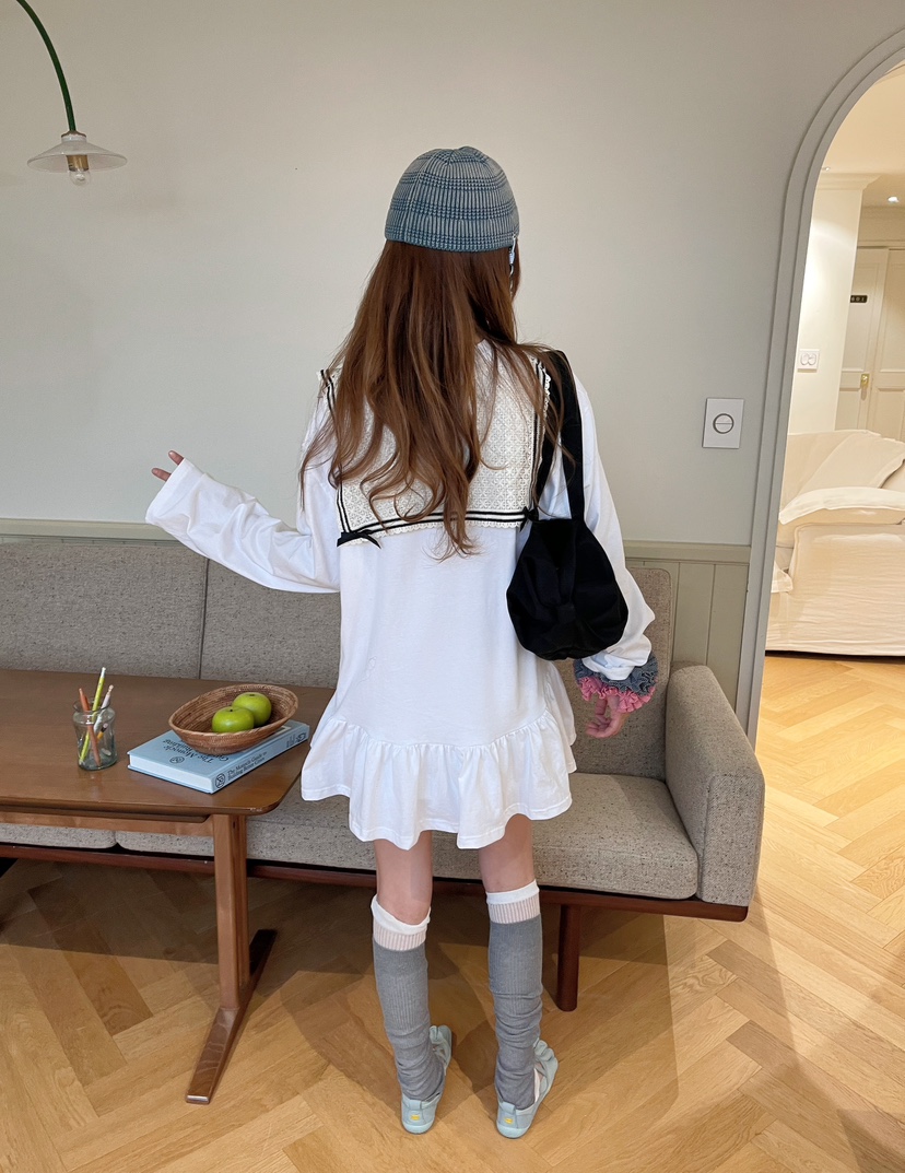 BOUTIQUE-L東大門㊣實拍女裝新款職業人氣推薦長袖T恤披肩BOUTIQUE-L長袖T恤