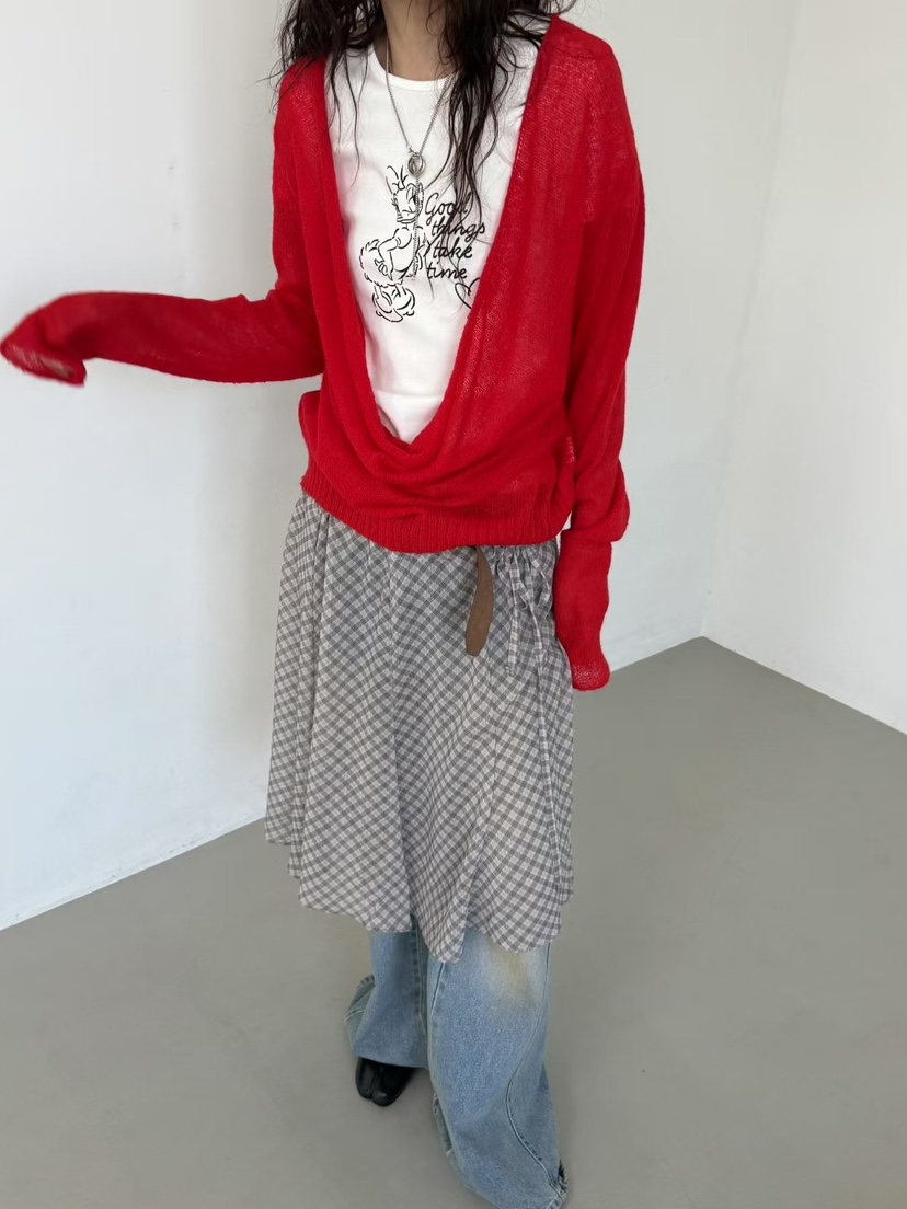 MINIMUZE韓國直郵㊣女裝新款25春夏推薦真品熱賣針織衫雙面MINIMUZE針織衫