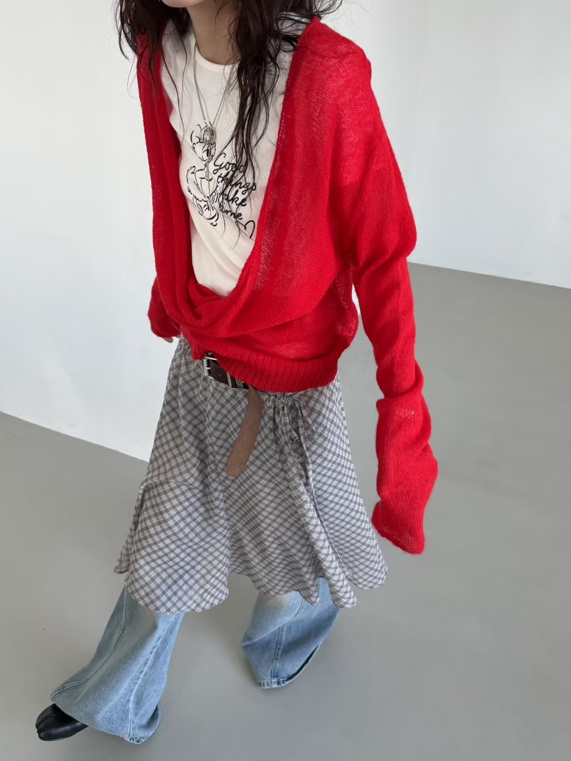 MINIMUZE韓國直郵㊣女裝新款25春夏推薦真品熱賣針織衫雙面MINIMUZE針織衫