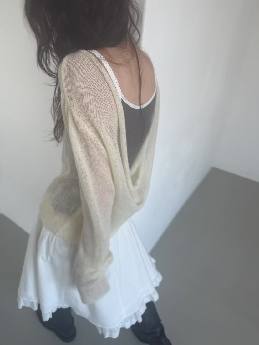 MINIMUZE韓國直郵㊣女裝新款25春夏推薦真品熱賣針織衫雙面MINIMUZE針織衫