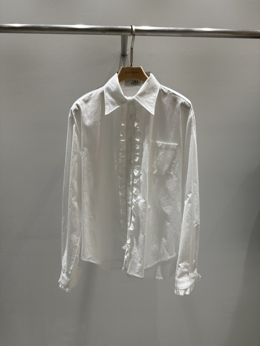 MINIMUZE韓國代購㊣女裝新品真品推薦25春夏休閑襯衫蕾絲衫MINIMUZE襯衫/蕾絲衫