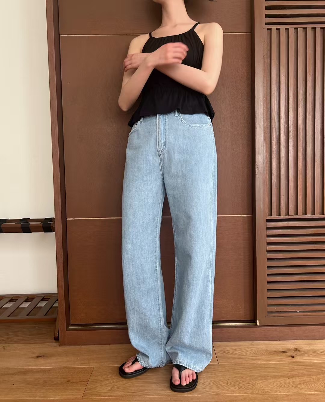 HEY BILLY韓國代購㊣女裝新品休閑熱賣職業推薦真品牛仔褲HEY BILLY牛仔褲