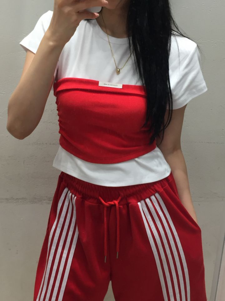mars東大門㊣代購女士新款真品熱賣吊帶背心不含內搭雙面緊身mars吊帶/背心圖色4