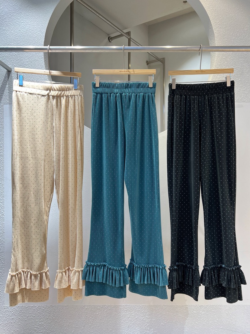 MAISONDEGLORY東大門㊣直郵女士新款推薦休閑時尚休閑褲荷葉邊MAISON DE GLORY休閑褲