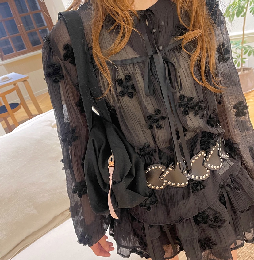 BOUTIQUE-L東大門㊣實拍女士新款時尚25春夏休閑襯衫蕾絲衫BOUTIQUE-L襯衫/蕾絲衫