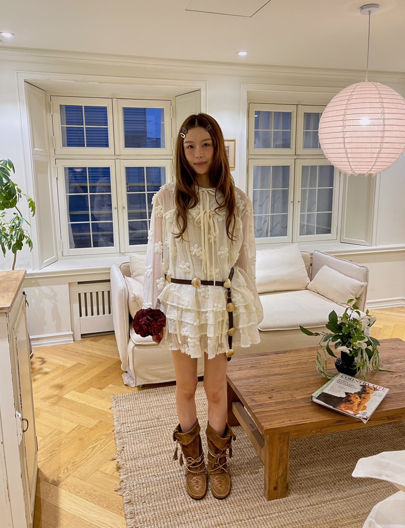 BOUTIQUE-L東大門㊣實拍女士新款時尚25春夏休閑襯衫蕾絲衫BOUTIQUE-L襯衫/蕾絲衫