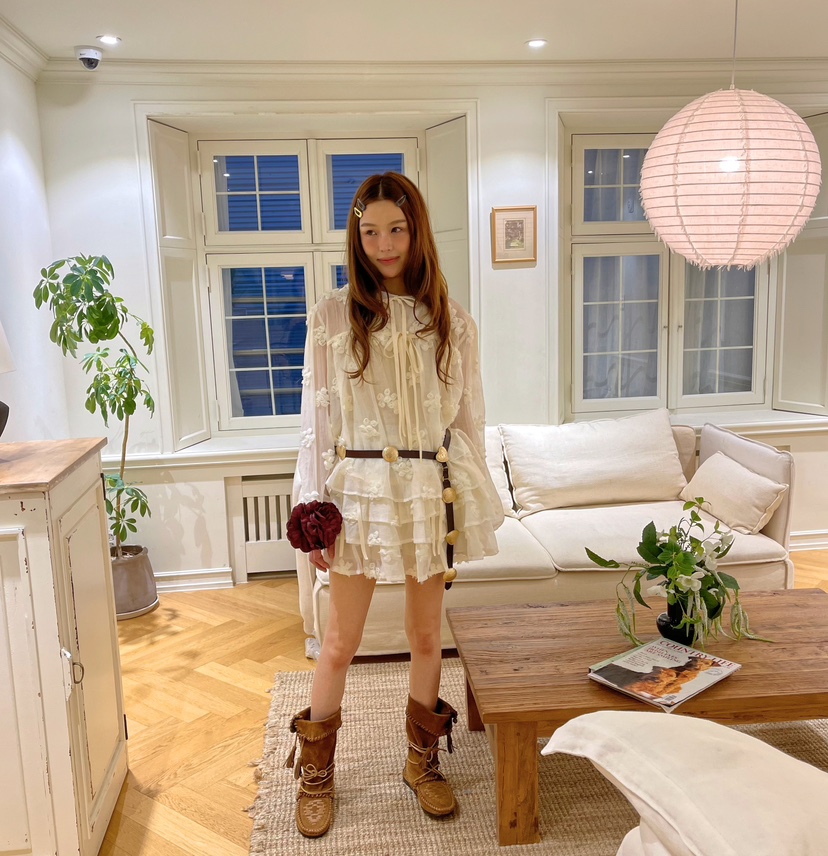BOUTIQUE-L東大門㊣實拍女士新款時尚25春夏休閑襯衫蕾絲衫BOUTIQUE-L襯衫/蕾絲衫