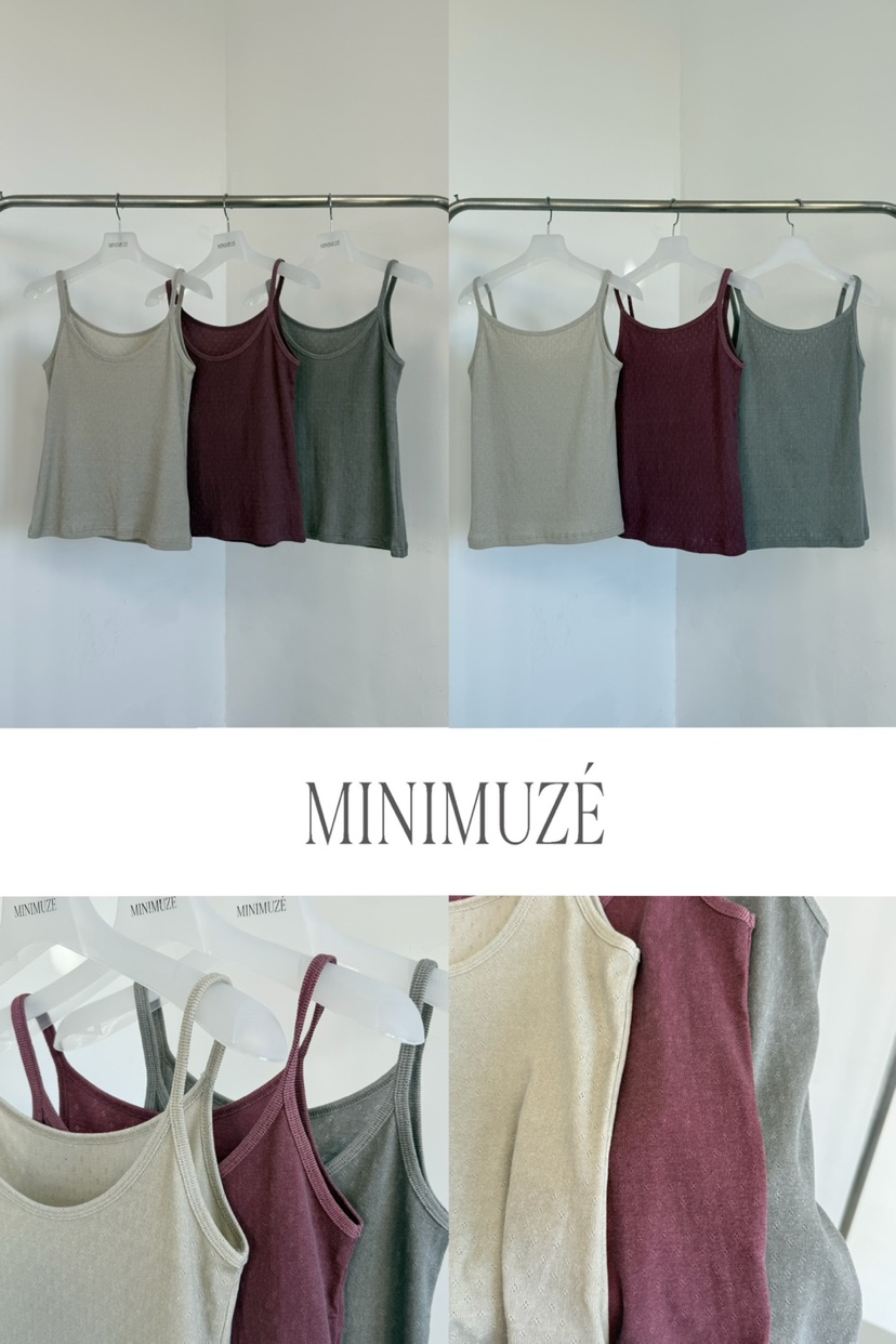 MINIMUZE韓國直郵㊣女裝新款25春夏熱賣推薦真品時尚吊帶背心MINIMUZE吊帶/背心