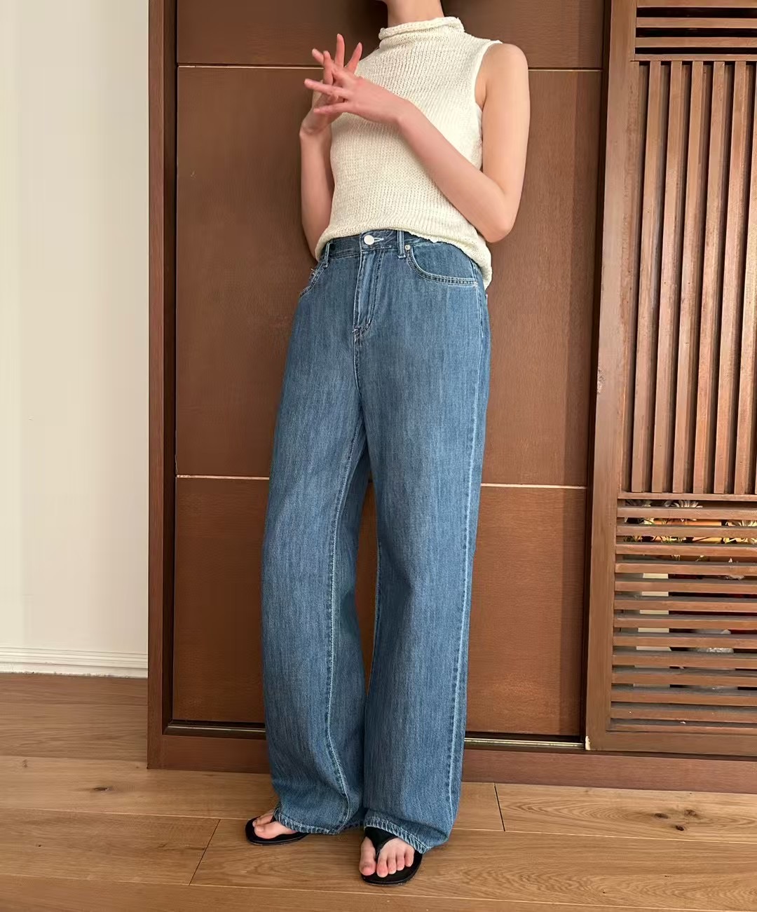 HEY BILLY東大門㊣代購女裝新品推薦25春夏休閑職業牛仔褲HEY BILLY牛仔褲