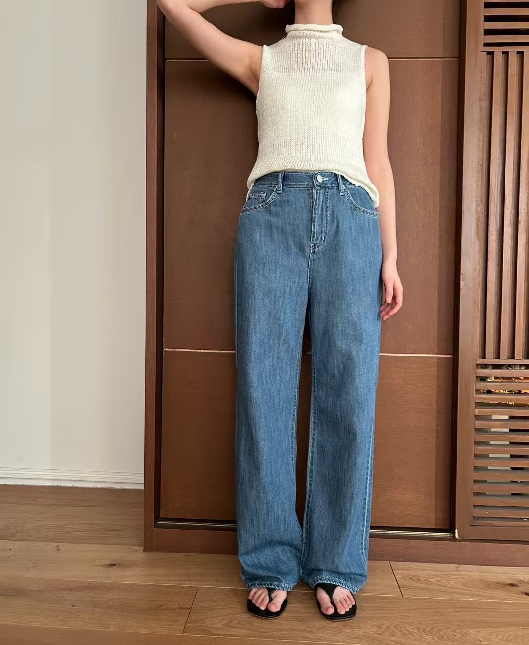 HEY BILLY東大門㊣代購女裝新品推薦25春夏休閑職業牛仔褲HEY BILLY牛仔褲